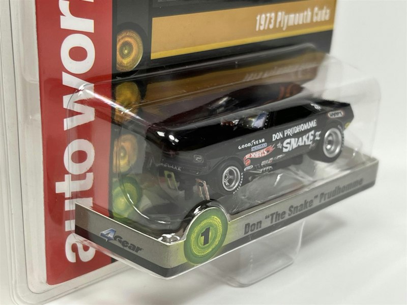 Auto World Slot Cars 1973 Plymouth Cuda Don The Snake Prudhomme HO Scale Auto World SC376-1