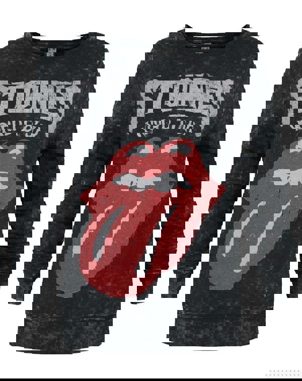 Amplified Clothing Womens Grey Rolling Stones Sweatshirt