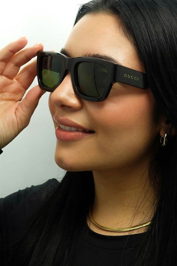 Gucci Sunglasses GG1668S 004 Dark Brown with Havana Green