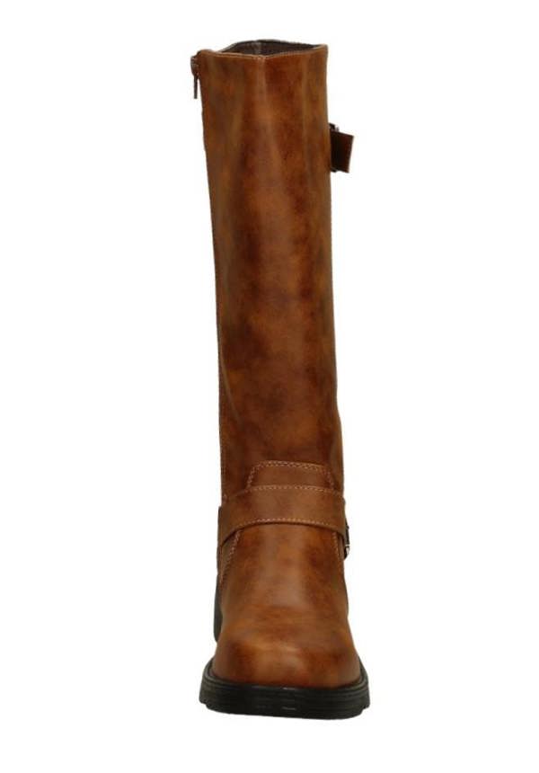 Spot On Ladies Spot On Buckle Detailed Wide Fit Knee High Boots F51202