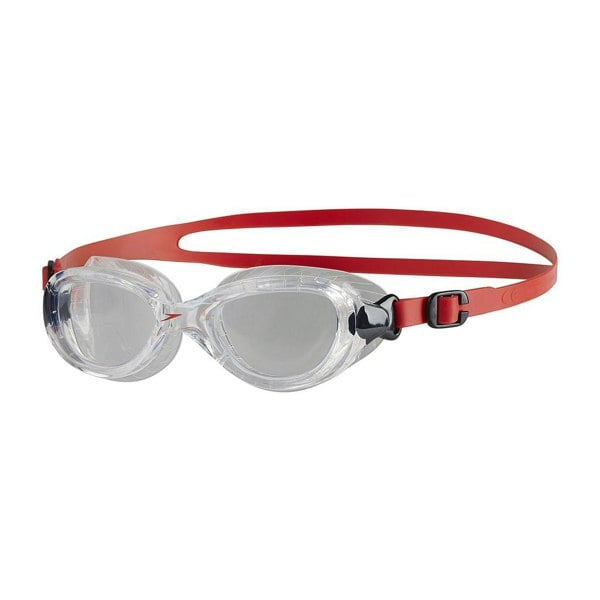 Speedo Childrens Futura Classic Swimming Goggles - Red/Clear