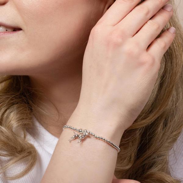 Mylee London Pointer Silver Ball Bead Bracelet - Personalised