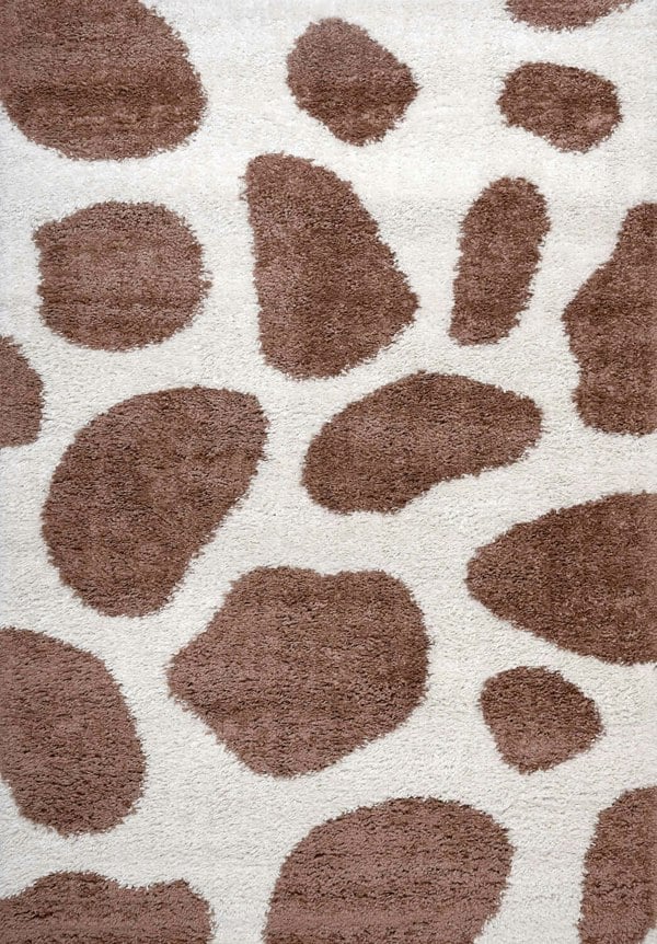Moodi Shaggy Brown Rug, Non-Shedding, Soft Pile| THE RUGS