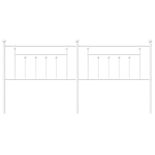 Berkfield Metal Headboard White 193 cm
