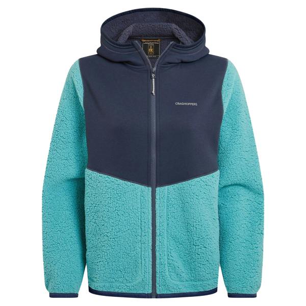 Craghoppers Womens/Ladies Telesto Hooded Fleece Jacket - Anthracite/Glazed Aqua - 