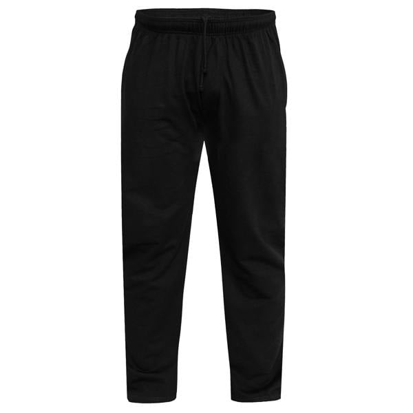 Duke Mens D555 Rory Fleece Lightweight Kingsize Jogging Bottoms - Black - 