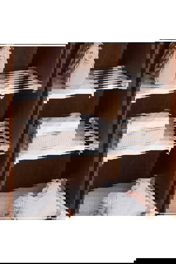 Living and Home Adjust Closet Cupboard Wardrobe Storage Organizer Shelf Extendable Divider Rack