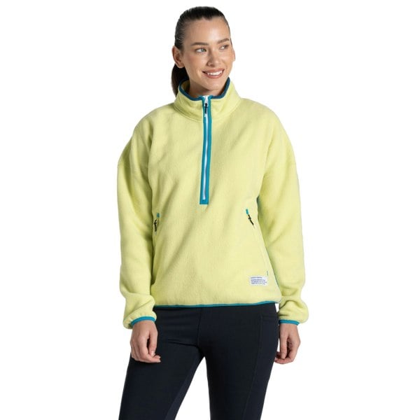 Craghoppers Womens/Ladies CO2 Renu Technology Half Zip Fleece Top - Key Lime