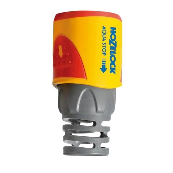 Hozelock Aquastop Hose Connector - Yellow/Grey/Red - 