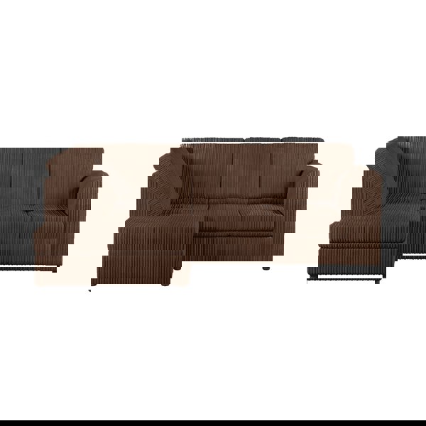 Furnishings For Less Luxor Cord Fabric 4 Seater Corner Sofa Full Back