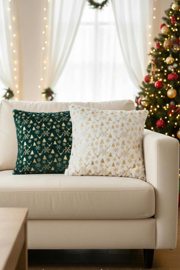 Living and Home Christmas Themed Plush Throw Pillows