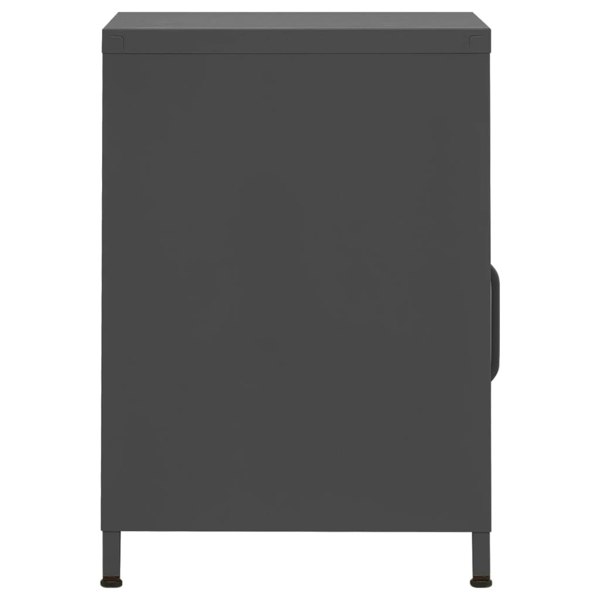 Berkfield Nightstand Anthracite 35x35x51 cm Steel