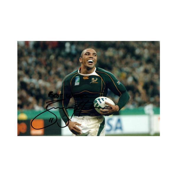 Bryan Habana Signed 12x8 Image
