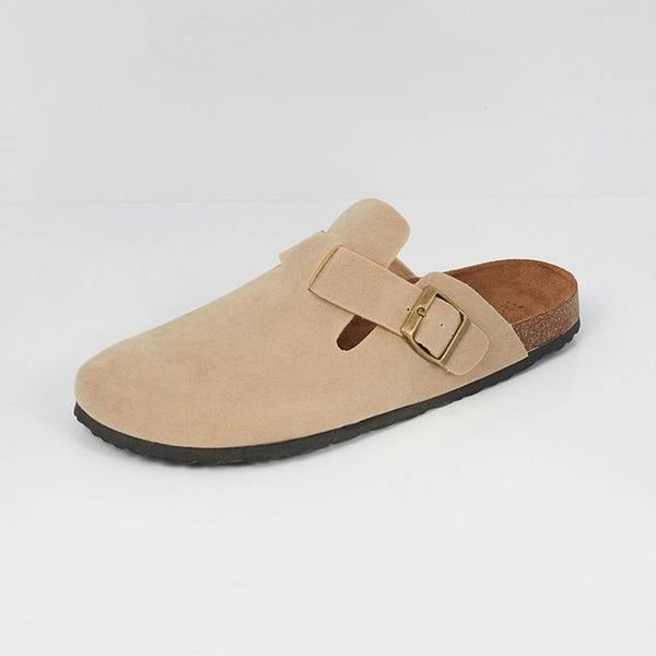 Brave Soul Taupe Faux Suede Mule Sandals - Taupe Image 1