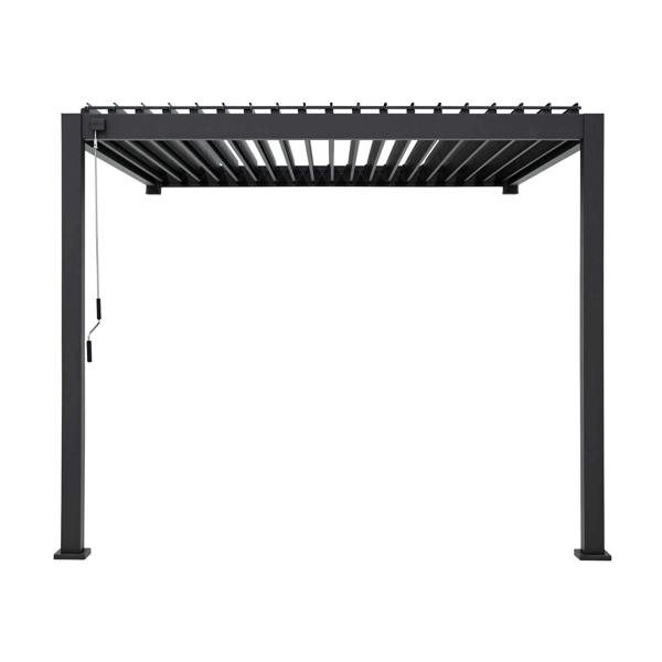 Ocean Designs Tivoli 3m x 3m Grey Frame Wall Mounted Pergola