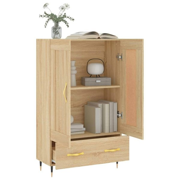Berkfield Highboard Sonoma Oak 69.5x31x115 cm Engineered Wood