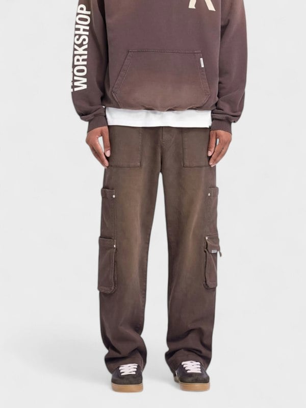 Represent Masking Tape Initial Hoodie Cedar Brown