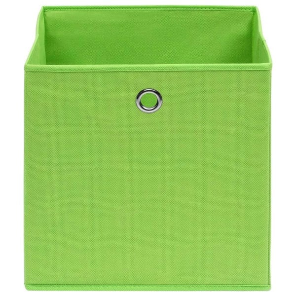Berkfield Storage Boxes 4 pcs Green 32x32x32 cm Fabric