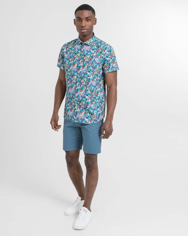 Steel & Jelly Limited Edition Birds Of Paradise Print Short Sleeve Shirt