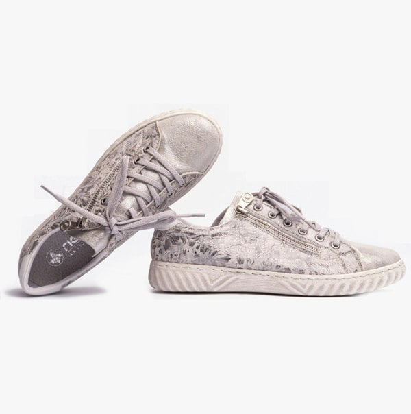 Rieker N0900-90 Womens Shoes - Silver