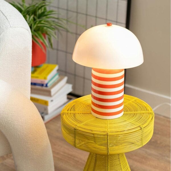 Love Frankie Stripy Table Lamp in Orange