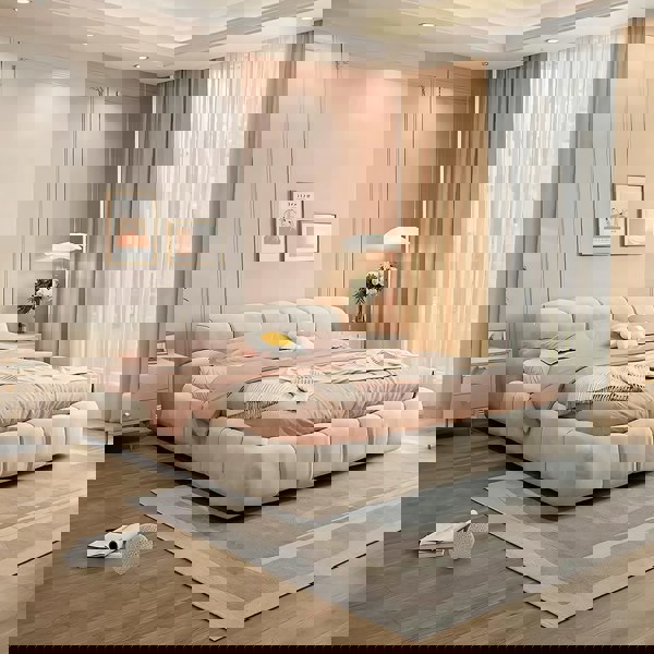 Mamie King Size Bed, More Sizes, Velvet With Storage, Gaslift-Weilai Concept-Weilai Concept