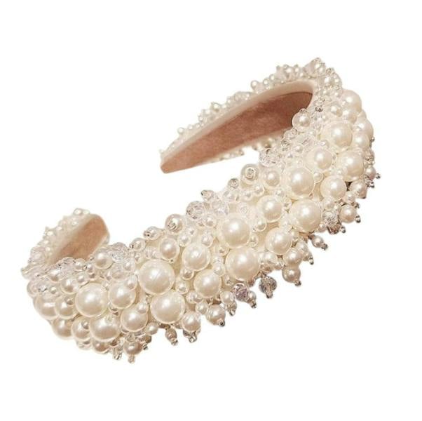Gold Trip Pearl & Bead Padded Headband
