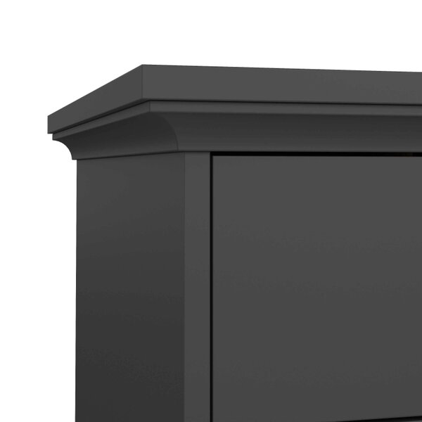 Wyld Haus Osaka Farmhouse Dark Grey Wooden Desk 3 Drawers
