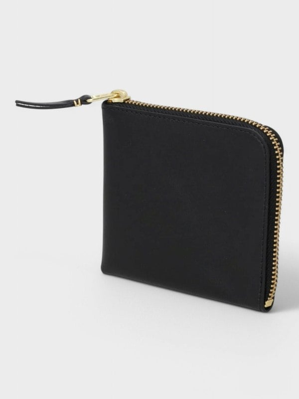 Comme Des Garcons Wallet Zip Round Black Calf Leather - Supplied FashionCDG