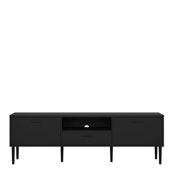 Wyld Haus Nagoya Black Media TV Unit 2 Doors 1 Drawer 1 Shelf