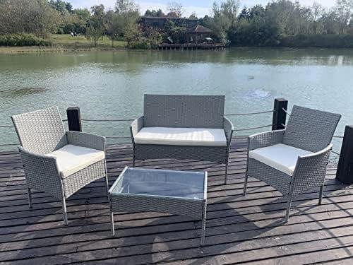 Rattan Sofa Chairs and Table Outdoor Patio Garden Set Roger