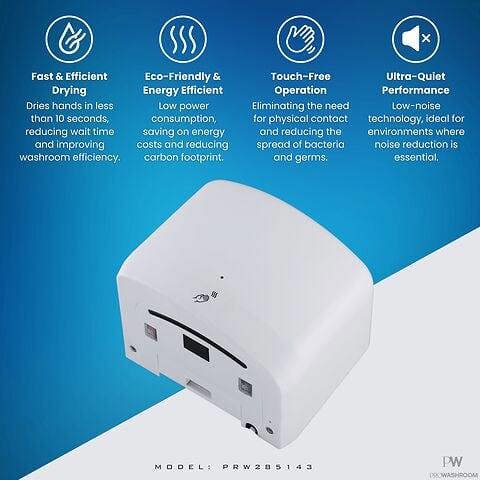 ProWashroom Pro Washroom Bathroom Hand Dryer 2000w ABS