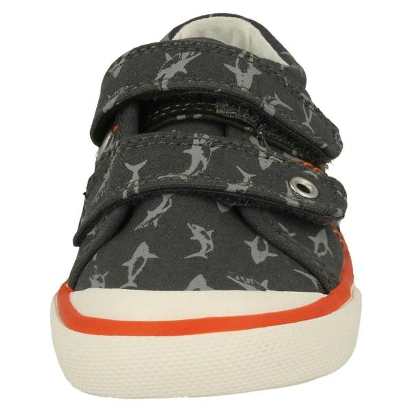 Start-rite Boys Startrite Shark Detailed Canvas Shoes Wave