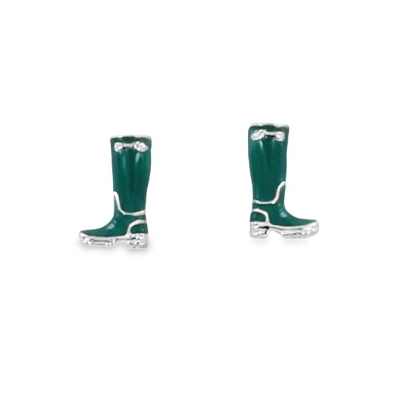 Reeves & Reeves Sterling Silver & Enamel Welly Studs