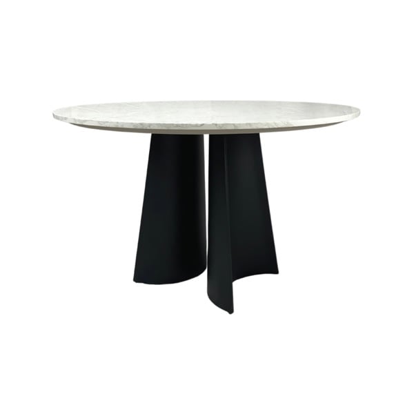 Rosemary Oval Dining Table - Black & White Marble