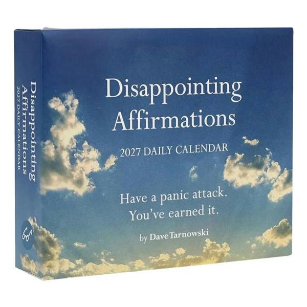 Chronicle Books Disappointing Affirmations Desk Calendar 2027, Desk Calendars, Day To View, Humour, Gift