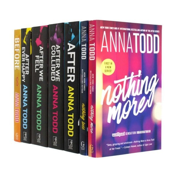 Anna Todd 7 Book Set The After & The Landon Series (After, After Ever Happy, After We Collided, After We Fell, Before, Nothing More & Nothing Less)