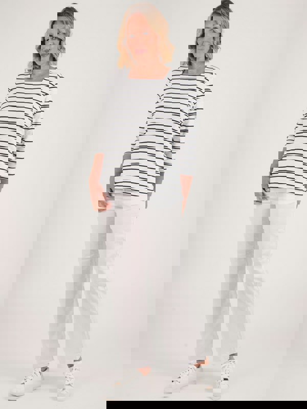 PennyPlain 5 Pocket Wide Leg Denim - White