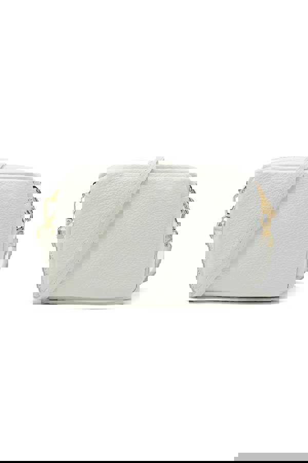 Kitise Italian Genuine Leather Crossbody Bag with Double Zipper Compartments