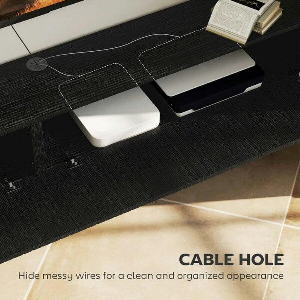 180cm Floating TV Stand, Wall Mount TV Unit with Cable Management Hole, Fits up to 72" TV, Black
