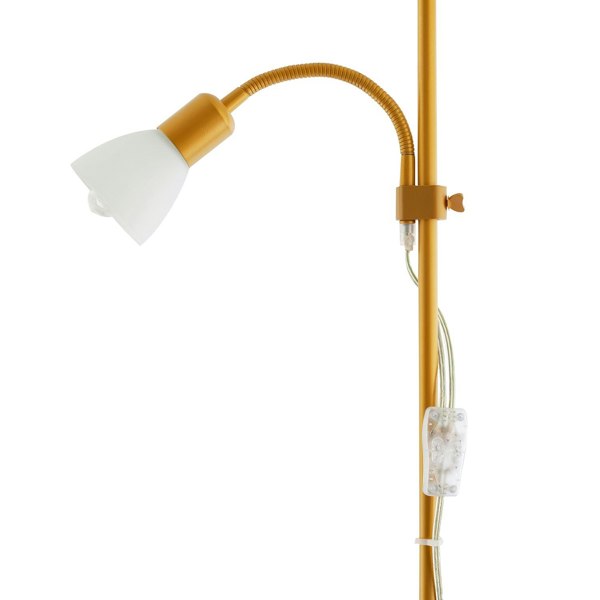 Gold Mother and Child Floor Lamp with Adjustable Reading Light and Switches Image 8