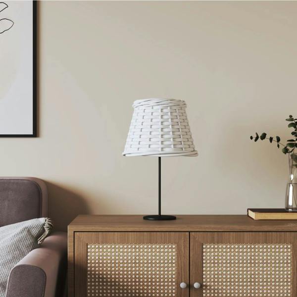 Berkfield Lamp Shade White �_�”�_15x12 cm Wicker