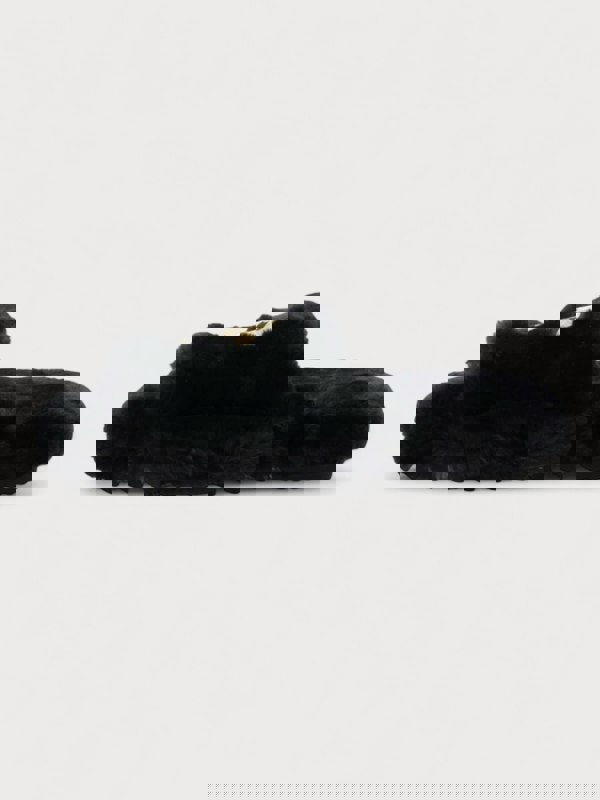 Sacai Wmns Fuax Fur Comfort Slippers Black - Womens