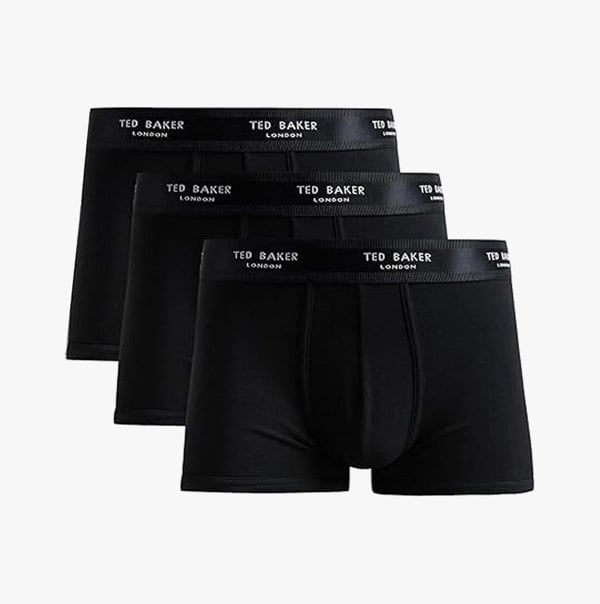 Ted Baker 3-Pack Cotton Trunks Mens Black