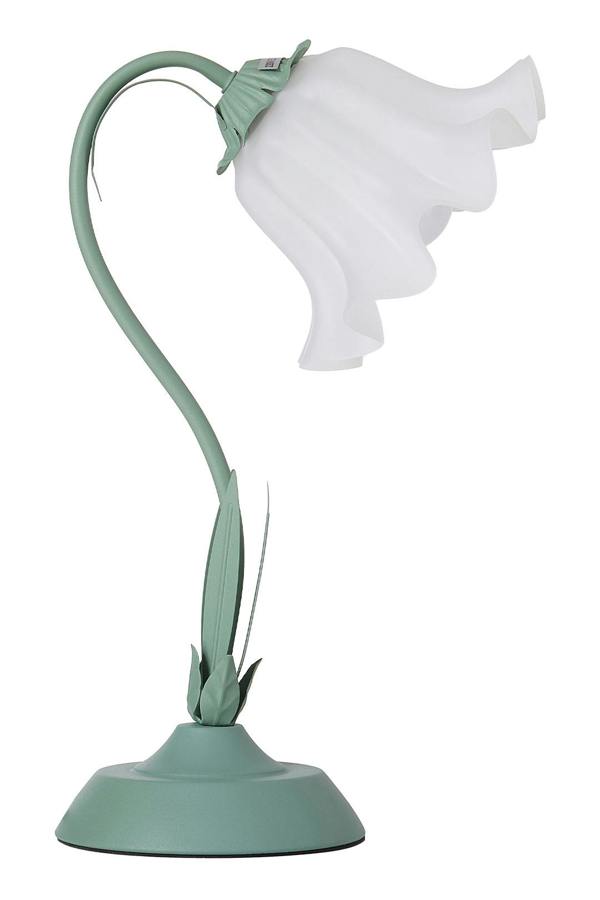 Living and Home Artistic Flower Table Lamp in Green
