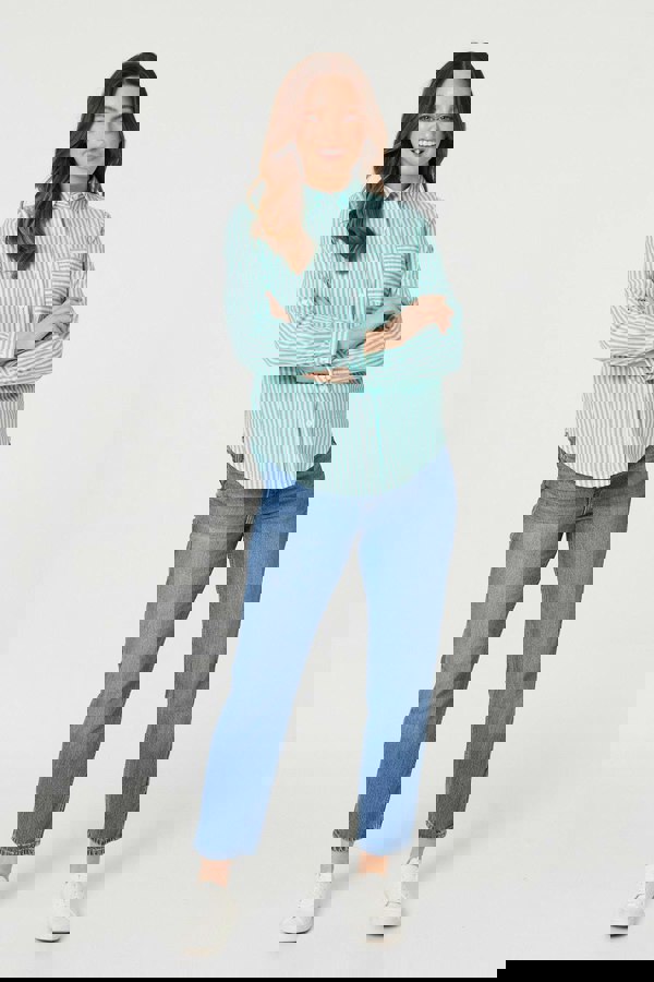 Green | Striped Long Sleeve Shirt