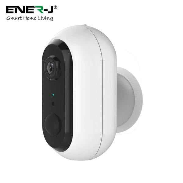 ENER-J Wireless Battery Security Camera, 1080p Smart Home CCTV Camera, PIR Motion Detection, Rechargeable, No Subscription, UK Model