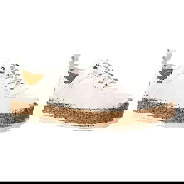 Lunar Womens/Ladies Evie Leather Plimsolls - White