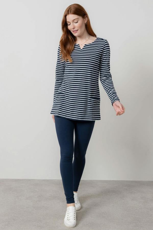 Lily & Me Maple Striped Jersey Tunic Navy