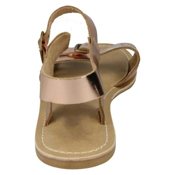 Leather Collection Ladies Leather Collection Flat Buckle Sandals